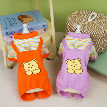 Striped Bear Dog Jumpsuit