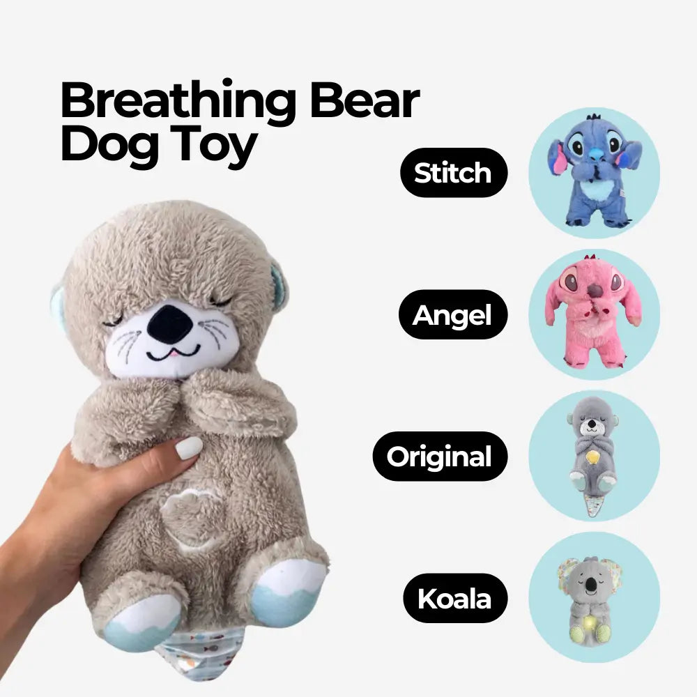 Breathing Bear Dog Toy