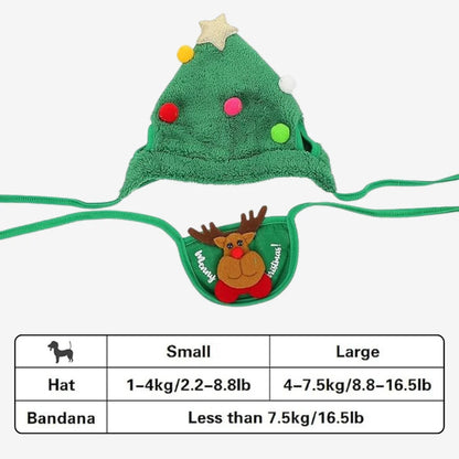 Christmas Dog Bib & Hat Set