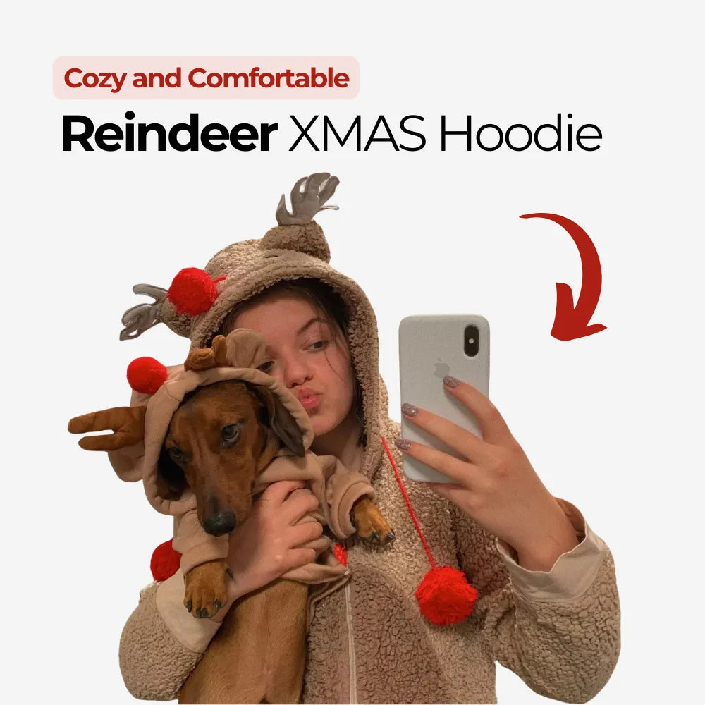 Reindeer Dog Christmas Hoodie