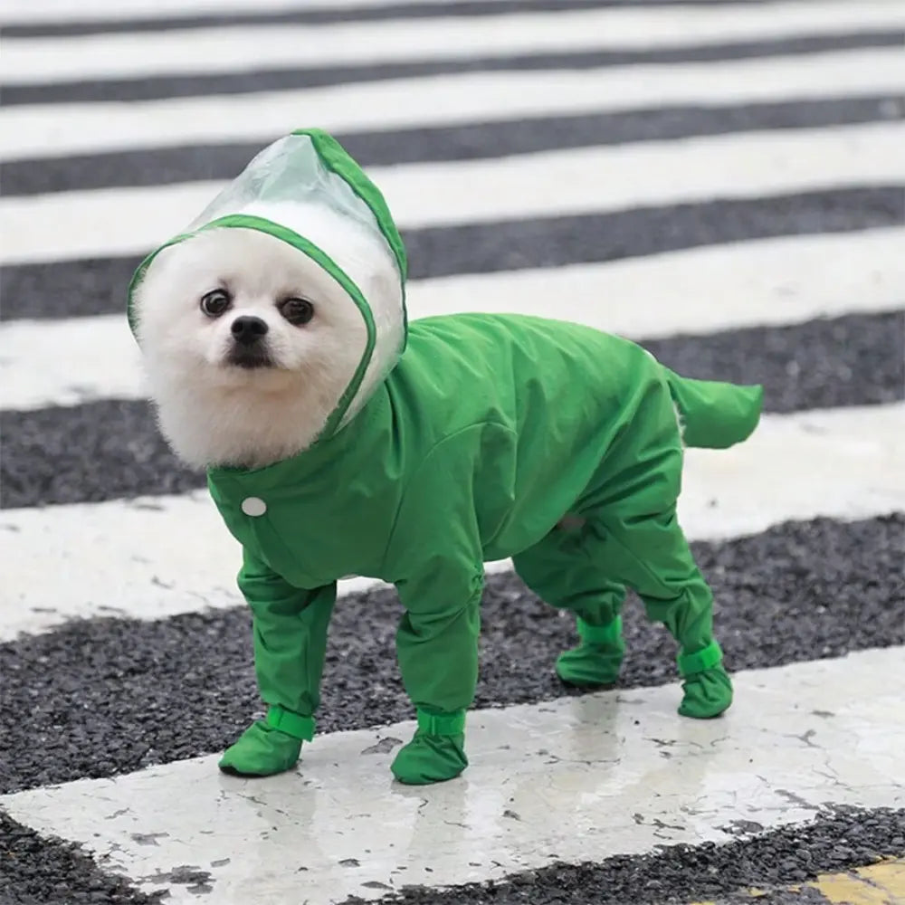 Dog Raincoat With Boots