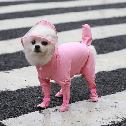 Dog Raincoat With Boots