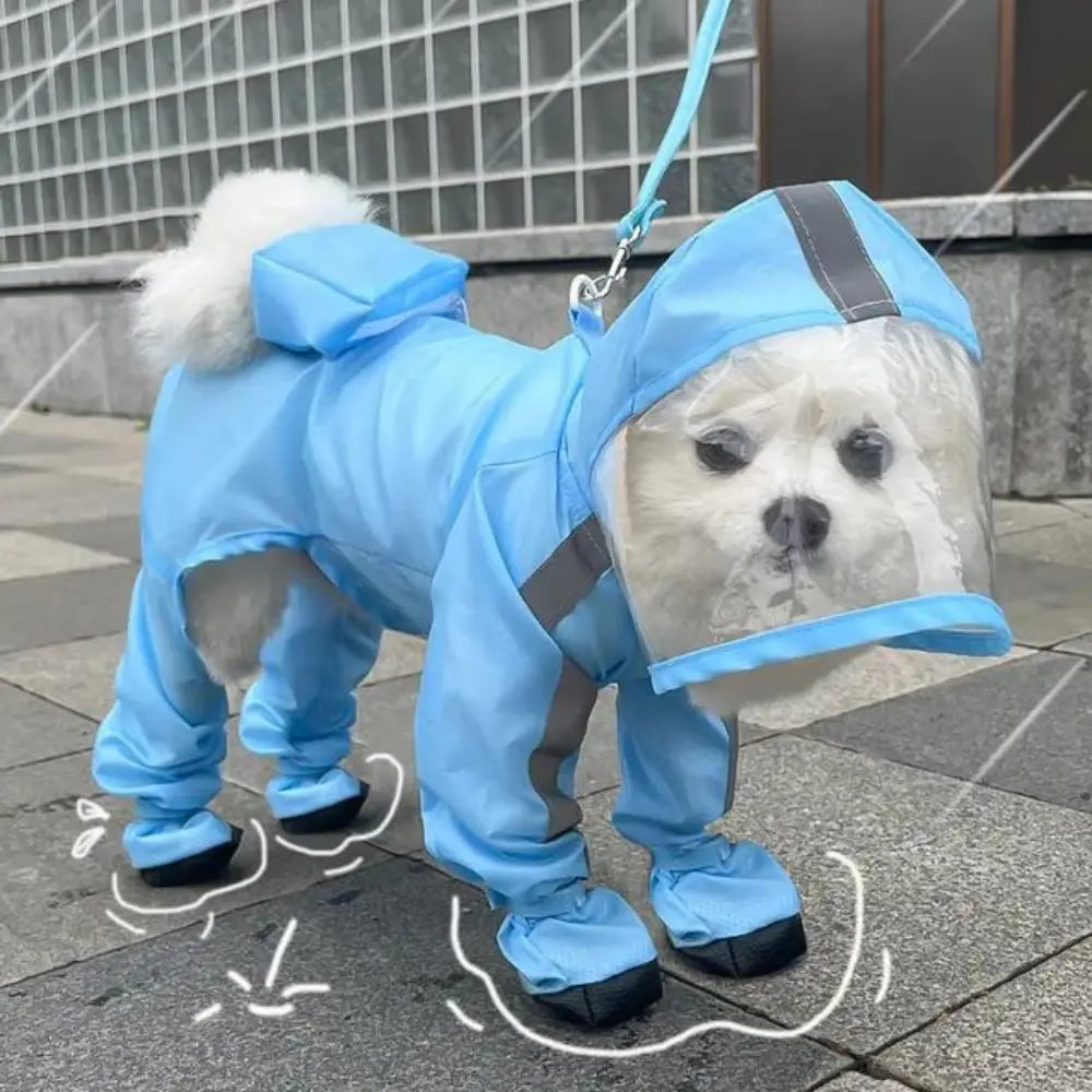 Dog Raincoat With Boots