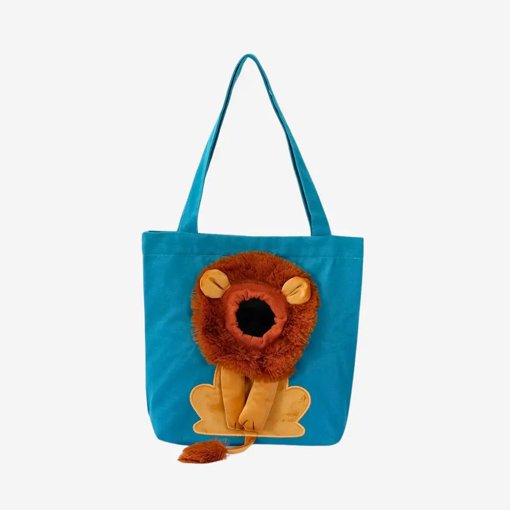 Lion-Shaped Dog Tote Bag