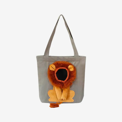 Lion-Shaped Dog Tote Bag