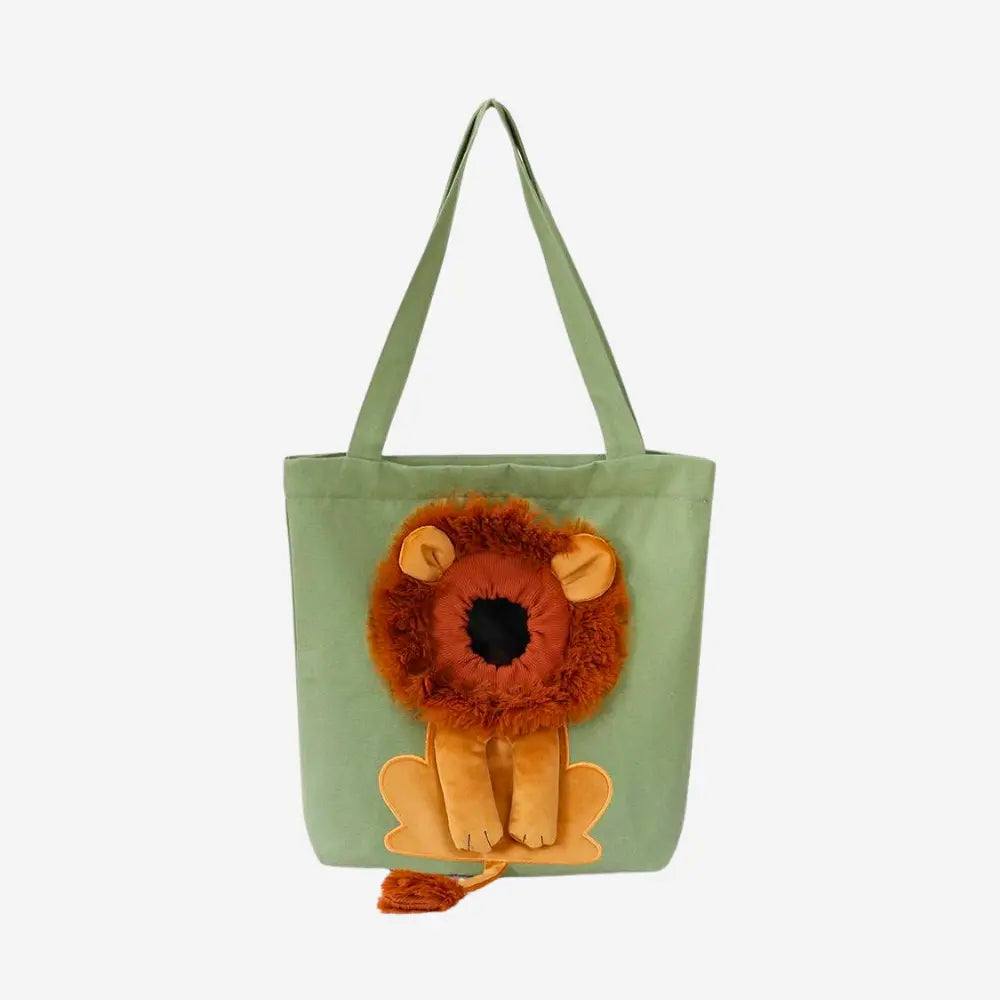 Lion-Shaped Dog Tote Bag