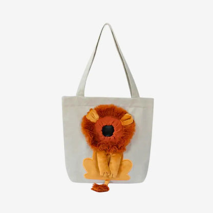 Lion-Shaped Dog Tote Bag