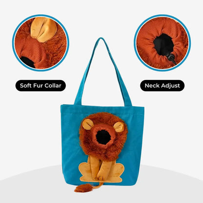 Lion-Shaped Dog Tote Bag