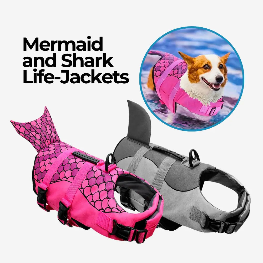 Mermaid & Shark Dog Life Jacket