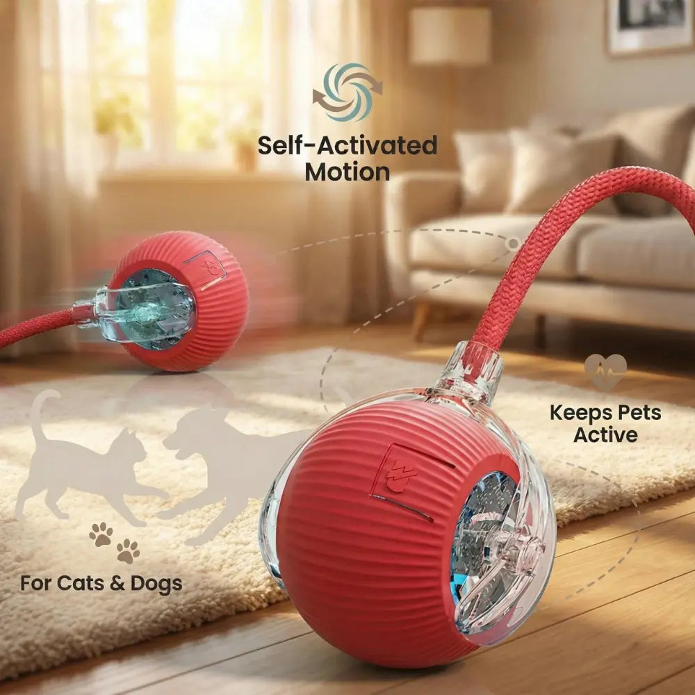 PawRoller™ Auto-Rolling Ball Toy
