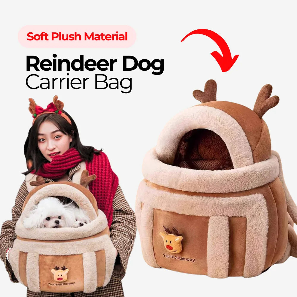 Soft Reindeer Dog Carrier Bag