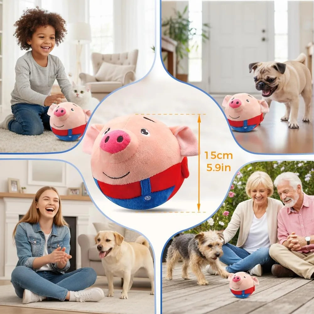 Squeaky Moving Pig Toy