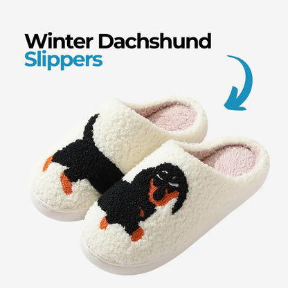 Winter Dachshund Slippers