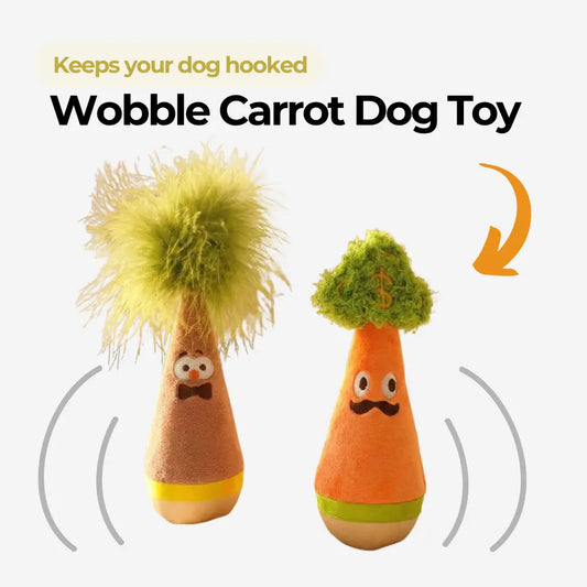 Wobble Carrot Dog Toy