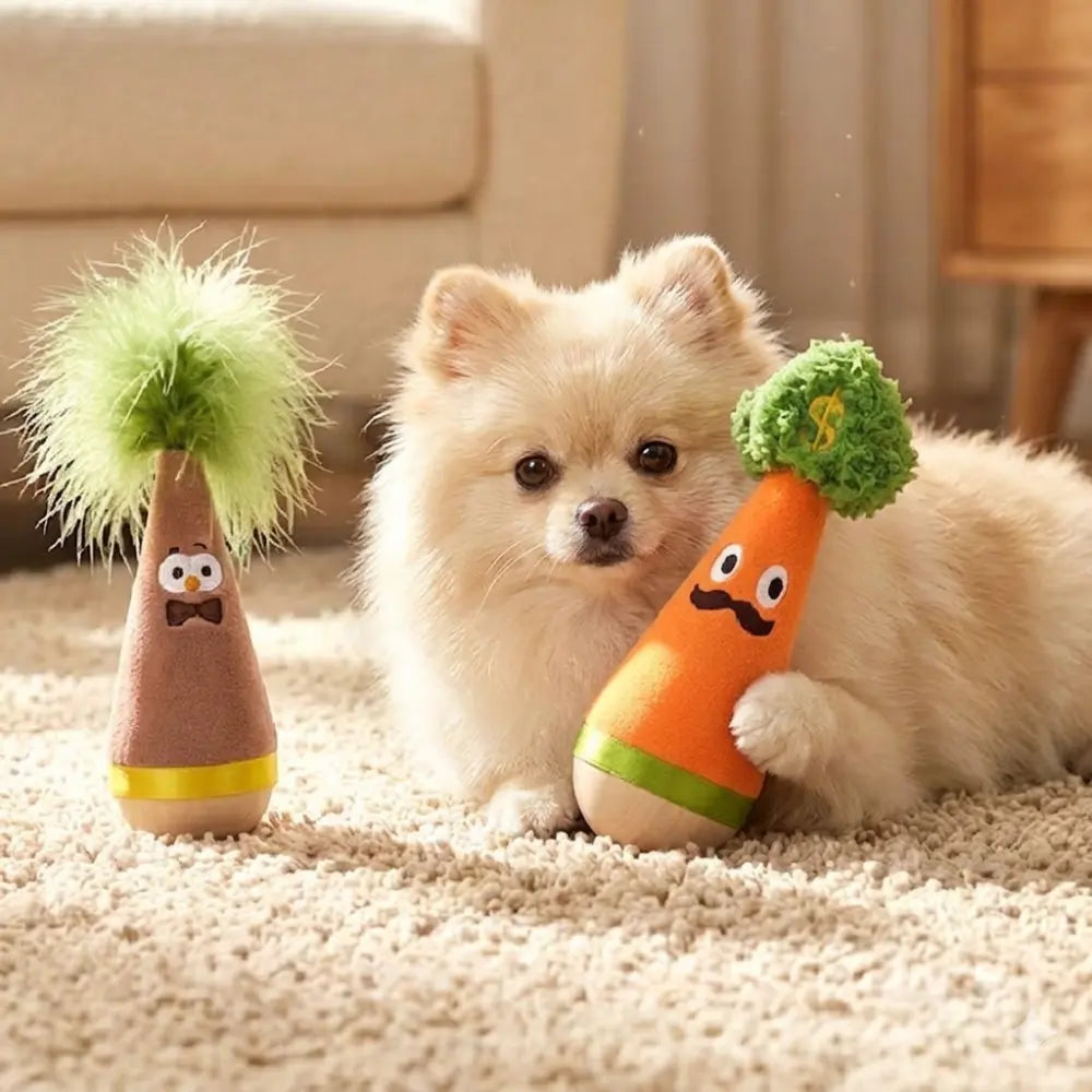 Wobble Carrot Dog Toy