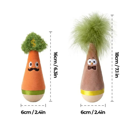 Wobble Carrot Dog Toy