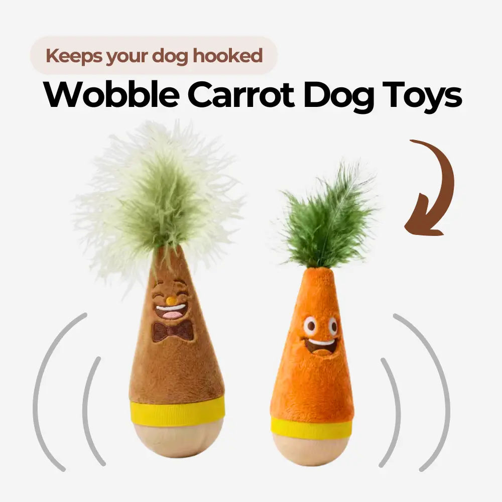Wobble Carrot Dog Toy