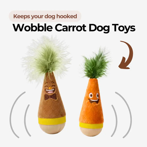 Wobble Carrot Dog Toy