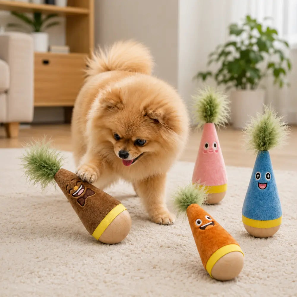 Wobble Carrot Dog Toy